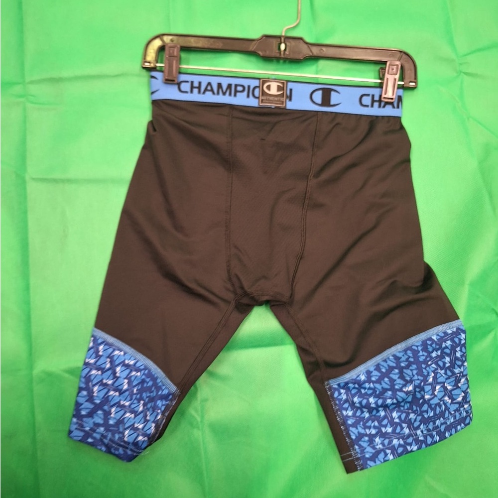 NWT Champion Men's Black Boxer Briefs with Blue Accents
